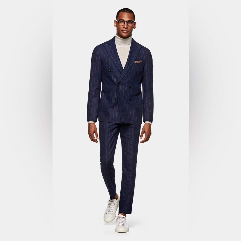 Navy Chalkstripe Double Breasted Suitsupply